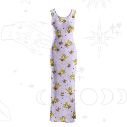 Purplehecate Fantasy Fairy Maxi Tank Beachwear Dress