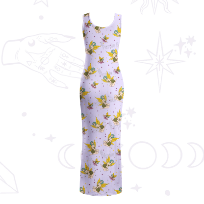 Purplehecate Fantasy Fairy Maxi Tank Beachwear Dress