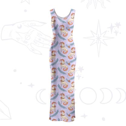 Purplehecate The Capricorn Zodiac Maxi Tank Beachwear Dress