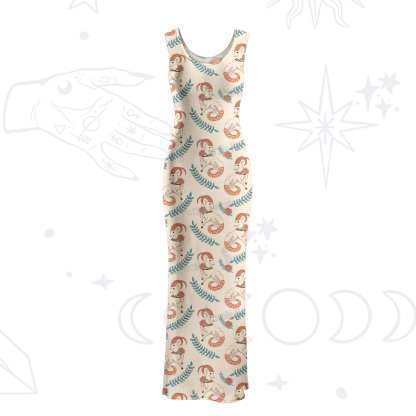 Purplehecate The Capricorn Zodiac Maxi Tank Beachwear Dress