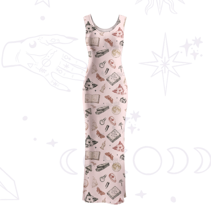 Purplehecate Witchy Spellbook Maxi Tank Beachwear Dress