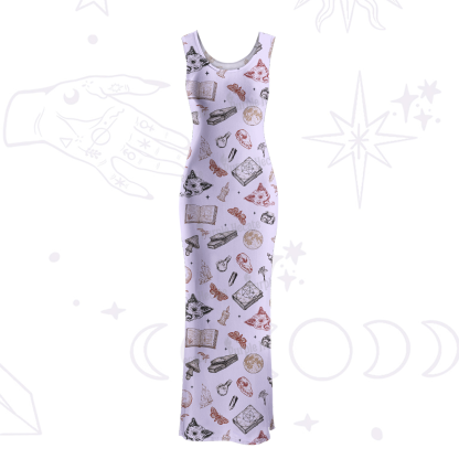 Purplehecate Witchy Spellbook Maxi Tank Beachwear Dress