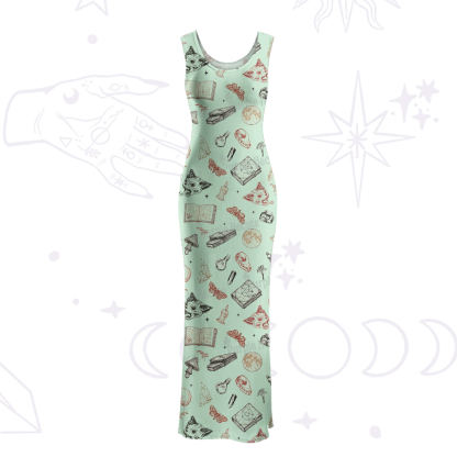 Purplehecate Witchy Spellbook Maxi Tank Beachwear Dress