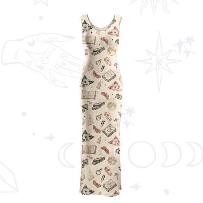 Purplehecate Witchy Spellbook Maxi Tank Beachwear Dress