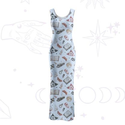Purplehecate Witchy Spellbook Maxi Tank Beachwear Dress