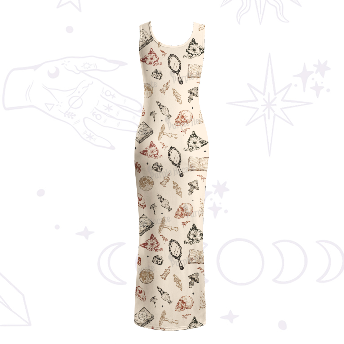 Purplehecate Witchy Spellbook Maxi Tank Beachwear Dress