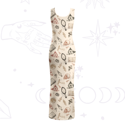 Purplehecate Witchy Spellbook Maxi Tank Beachwear Dress