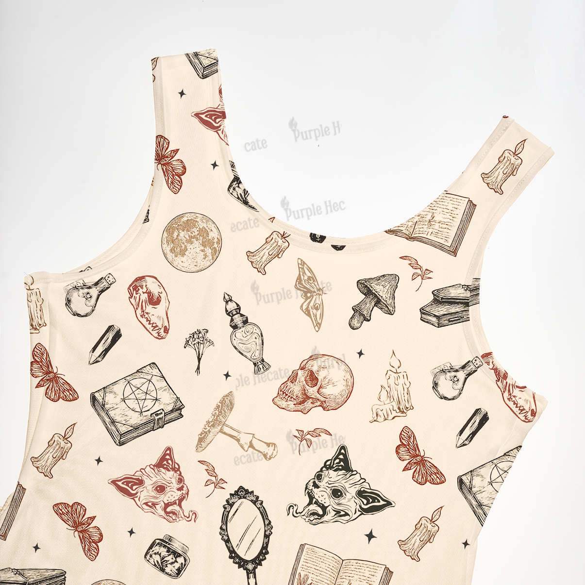 Purplehecate Witchy Spellbook Maxi Tank Beachwear Dress