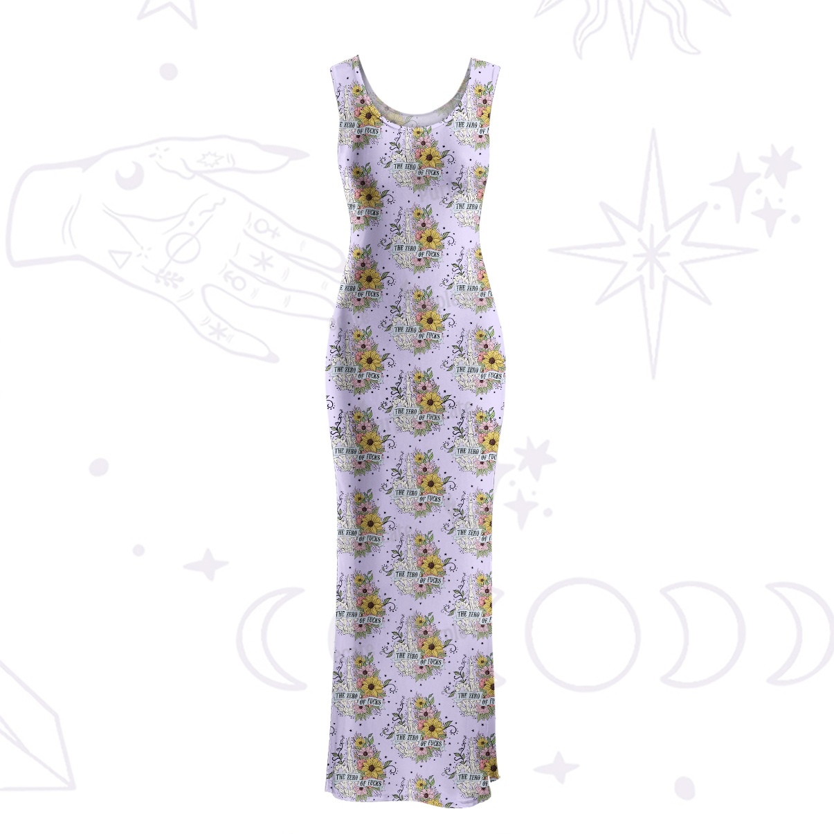 Purplehecate The Zero Of Fucks Maxi Tank Beachwear Dress