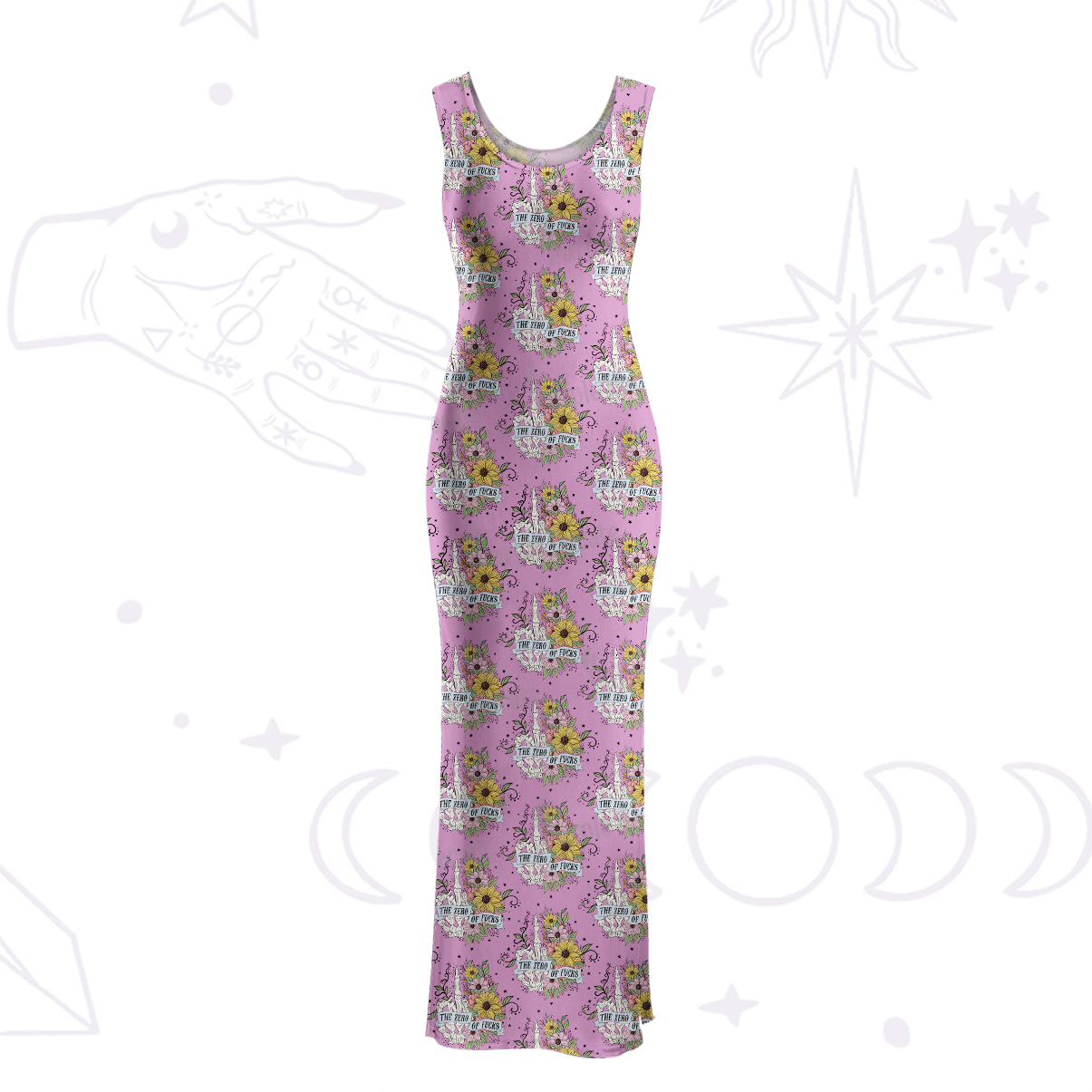 Purplehecate The Zero Of Fucks Maxi Tank Beachwear Dress
