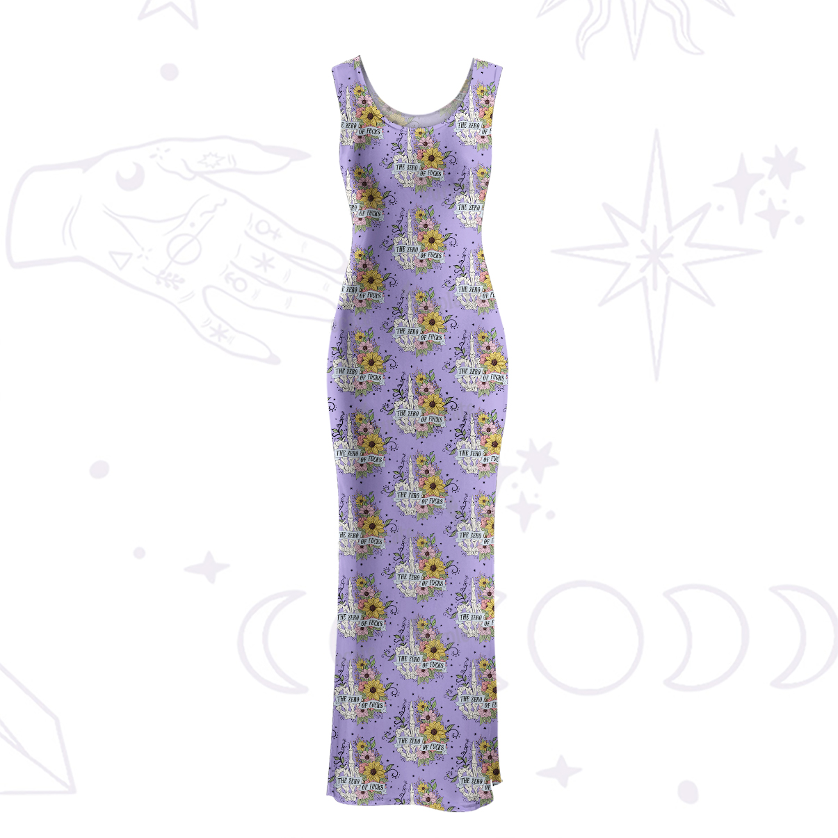 Purplehecate The Zero Of Fucks Maxi Tank Beachwear Dress
