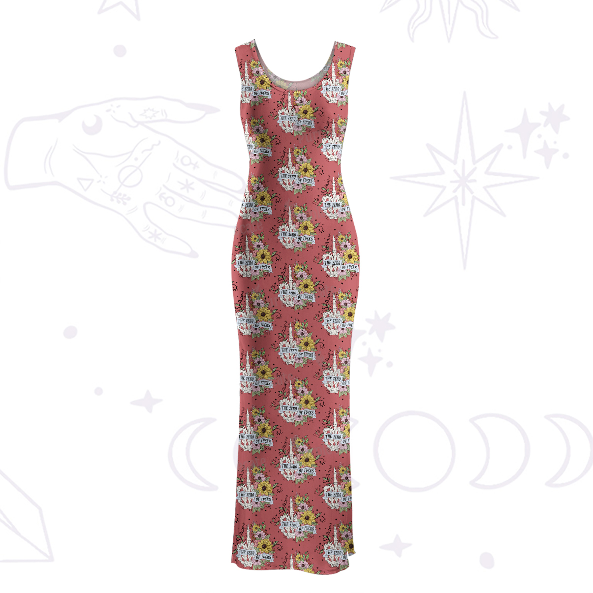 Purplehecate The Zero Of Fucks Maxi Tank Beachwear Dress