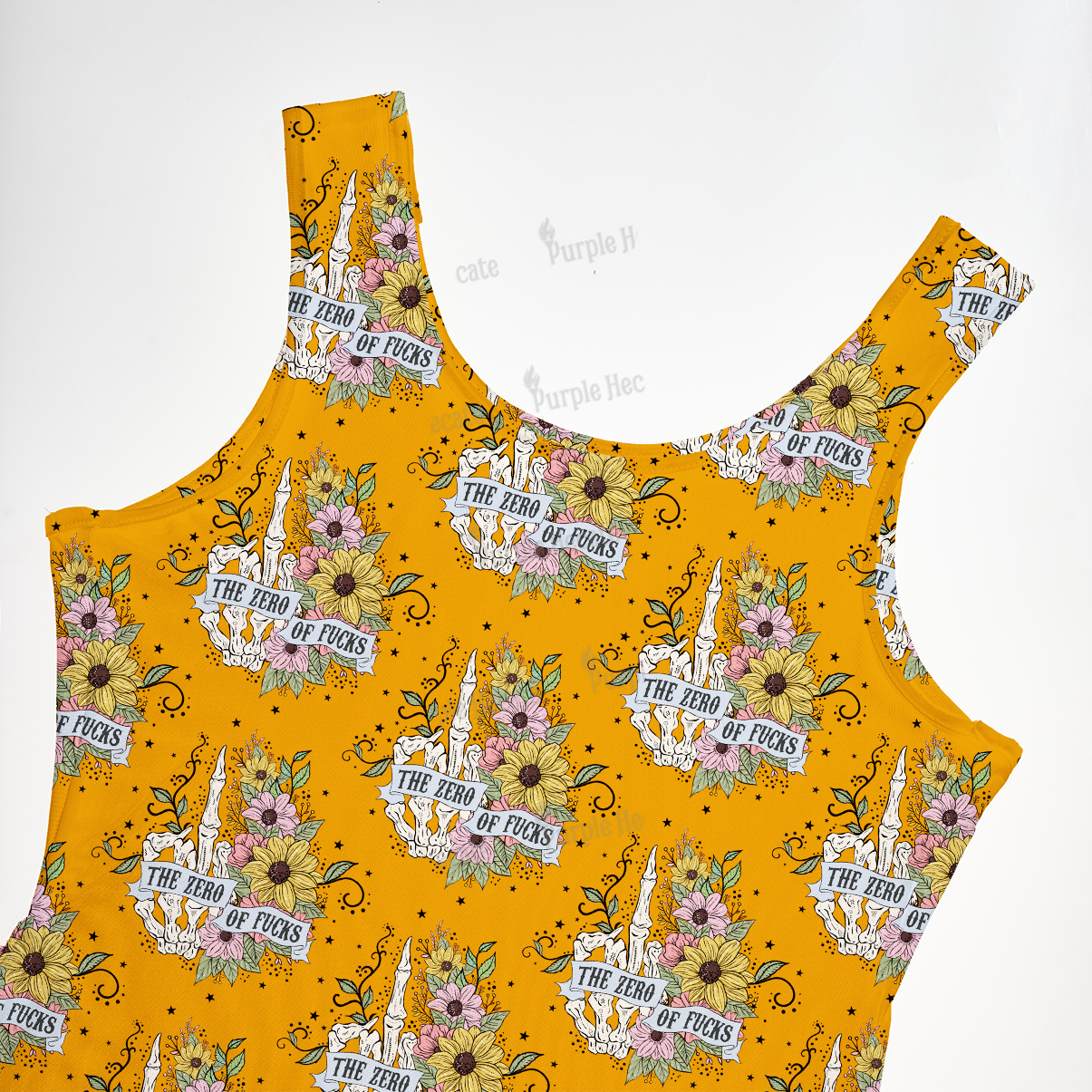 Purplehecate The Zero Of Fucks Maxi Tank Beachwear Dress