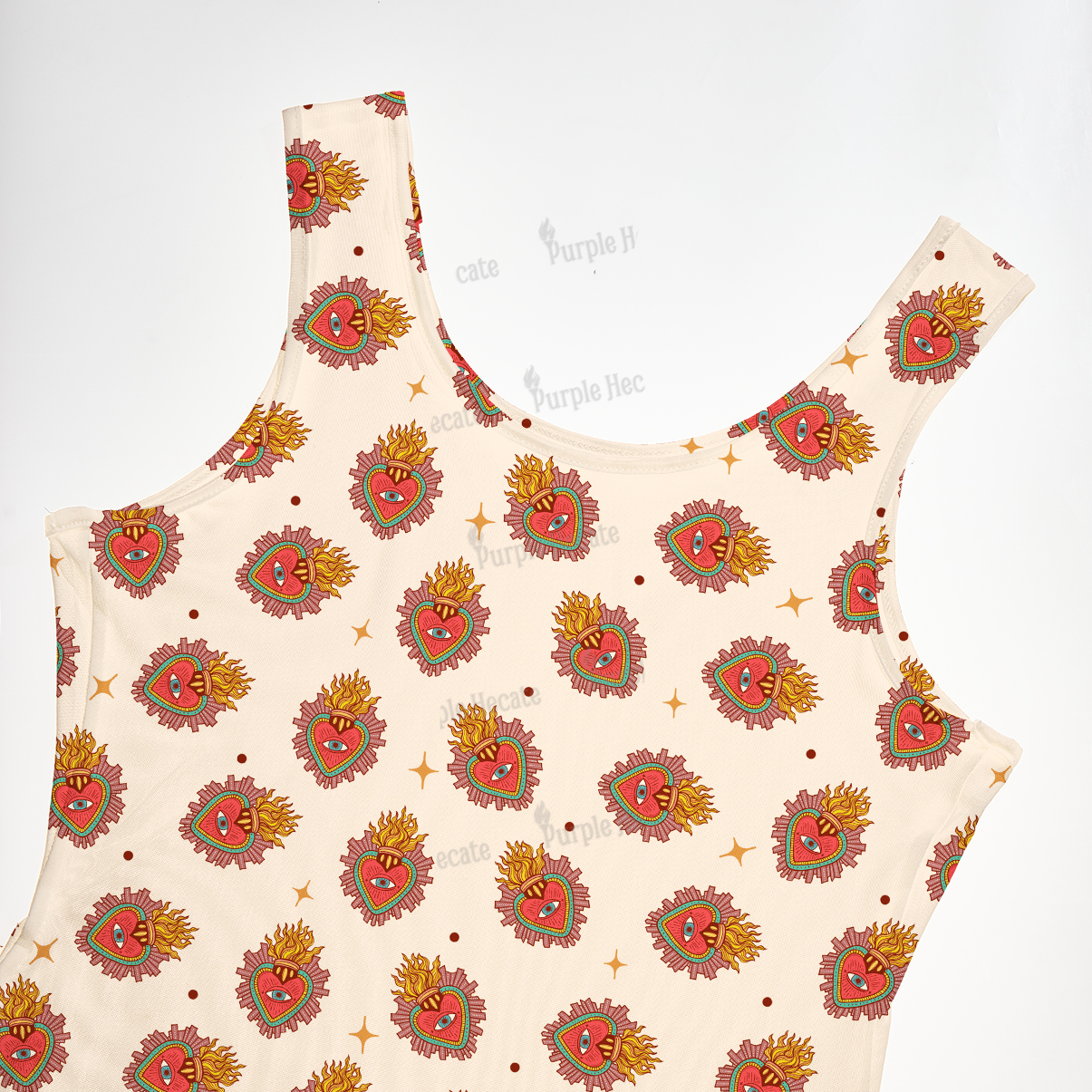 Purplehecate Sacred Heart Maxi Tank Beachwear Dress