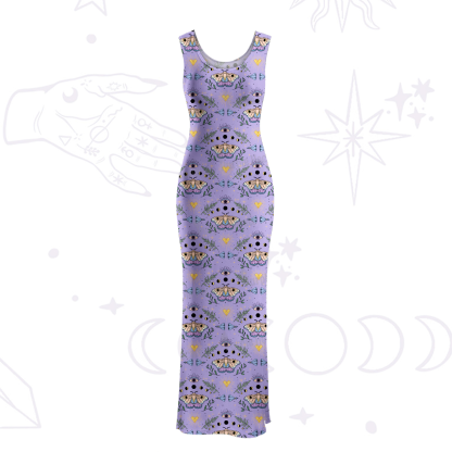 Purplehecate Luna Moth Witch Maxi Tank Beachwear Dress