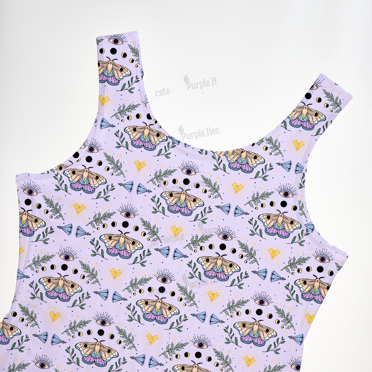 Purplehecate Luna Moth Witch Maxi Tank Beachwear Dress