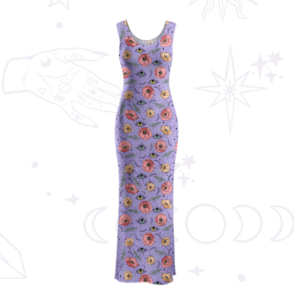 Purplehecate The Bee's Knees Maxi Tank Beachwear Dress