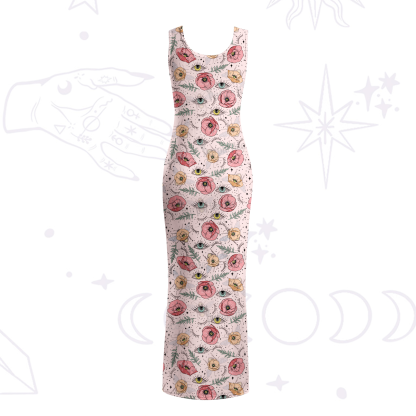 Purplehecate The Bee's Knees Maxi Tank Beachwear Dress