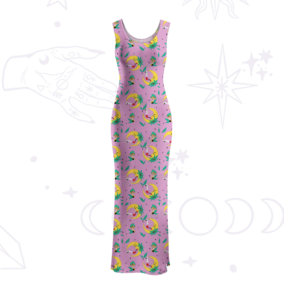 Purplehecate The Midnight Smoker Maxi Tank Beachwear Dress