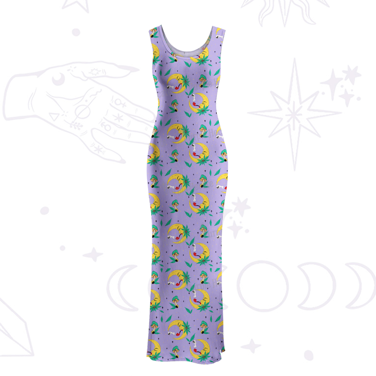 Purplehecate The Midnight Smoker Maxi Tank Beachwear Dress