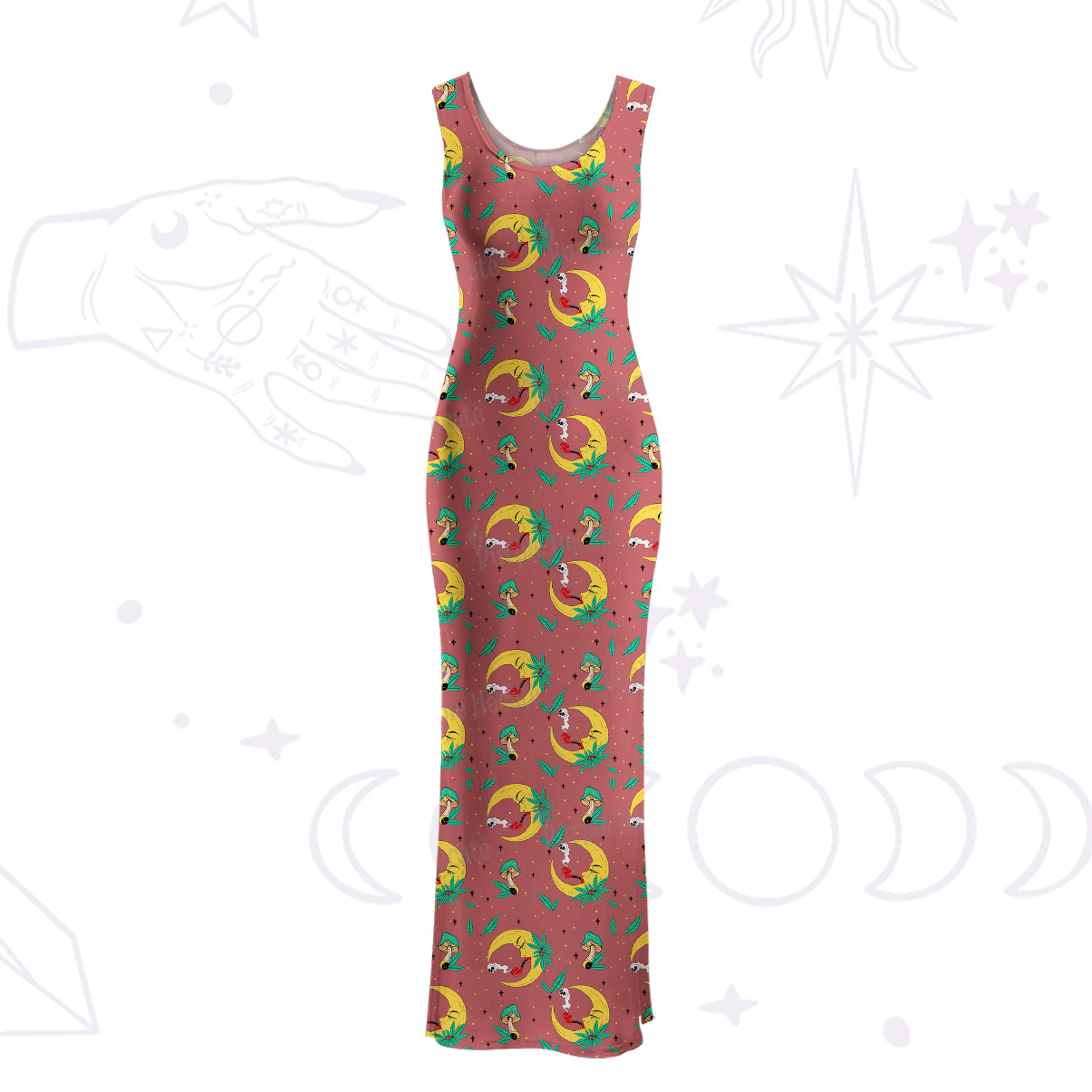 Purplehecate The Midnight Smoker Maxi Tank Beachwear Dress