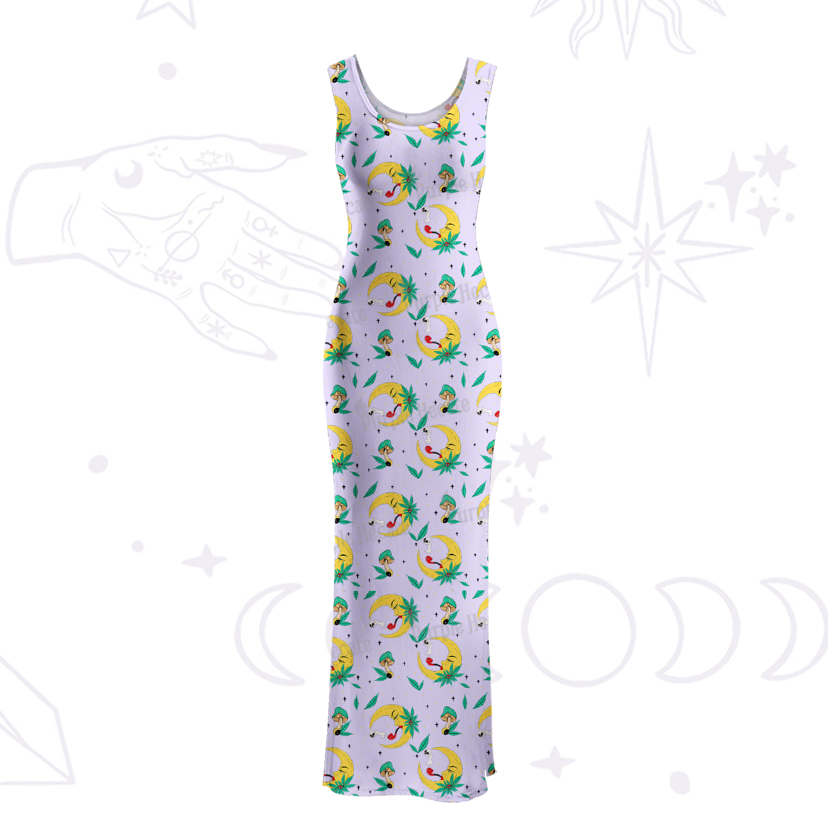 Purplehecate The Midnight Smoker Maxi Tank Beachwear Dress