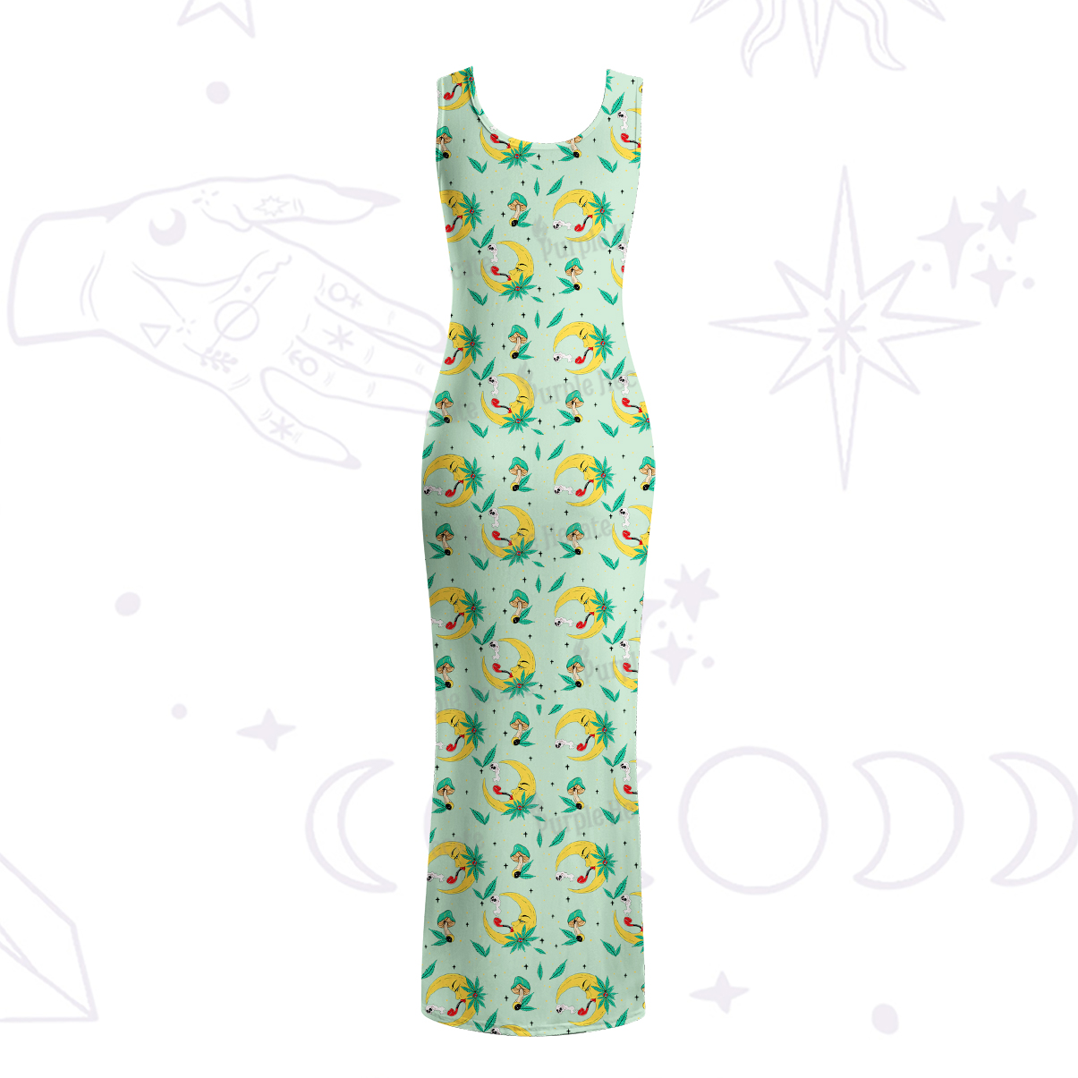 Purplehecate The Midnight Smoker Maxi Tank Beachwear Dress