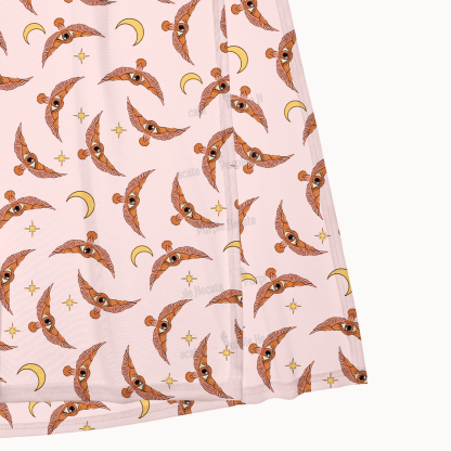 Purplehecate Moth and Moon Maxi Tank Beachwear Dress