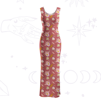 Purplehecate Mystical Teapot Maxi Tank Beachwear Dress