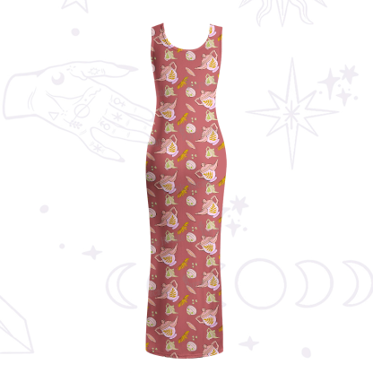 Purplehecate Mystical Teapot Maxi Tank Beachwear Dress