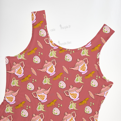 Purplehecate Mystical Teapot Maxi Tank Beachwear Dress