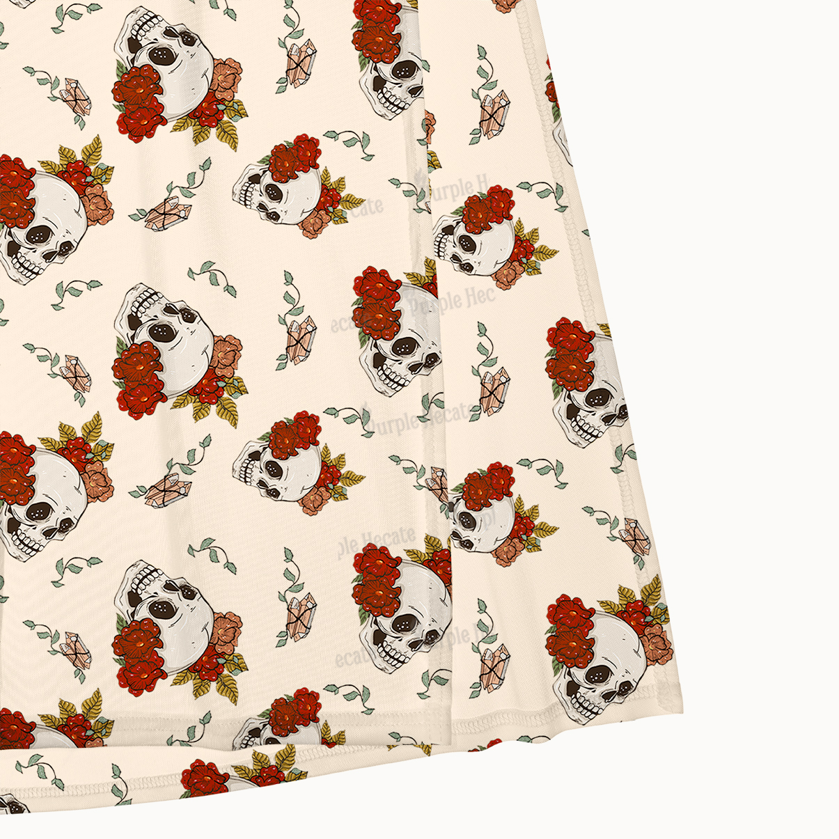 Purplehecate Flowers and Bones Maxi Tank Beachwear Dress