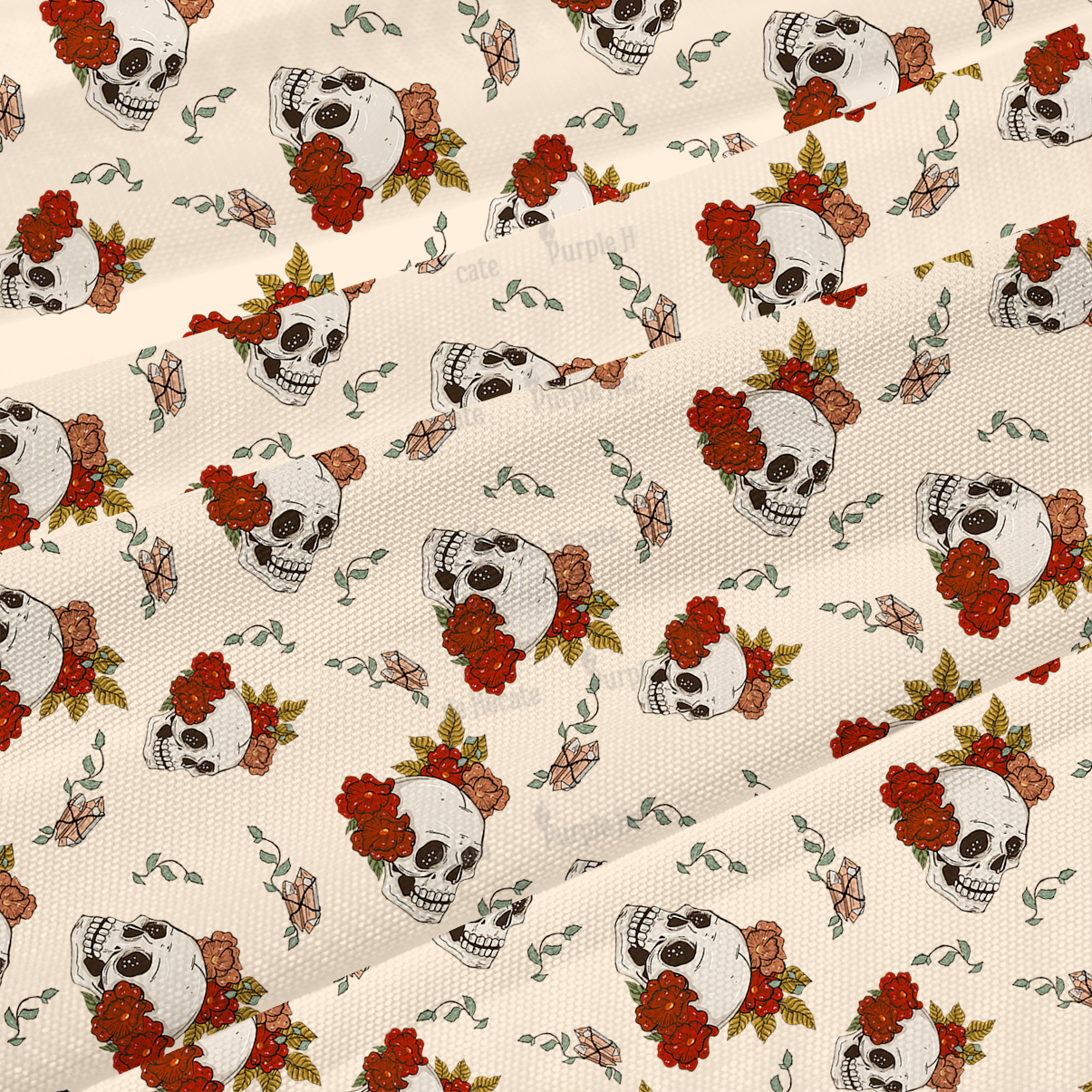 Purplehecate Flowers and Bones Maxi Tank Beachwear Dress