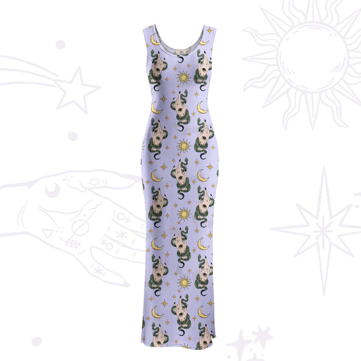 Purplehecate Reach For The Moon Tank Beachwear Dress