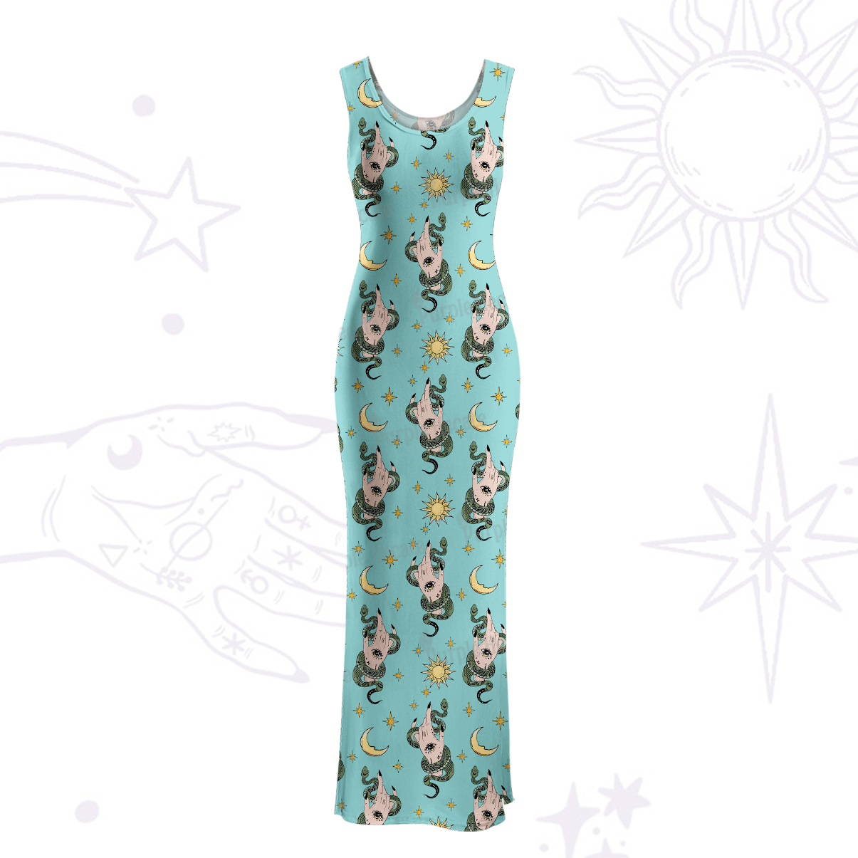 Purplehecate Reach For The Moon Tank Beachwear Dress