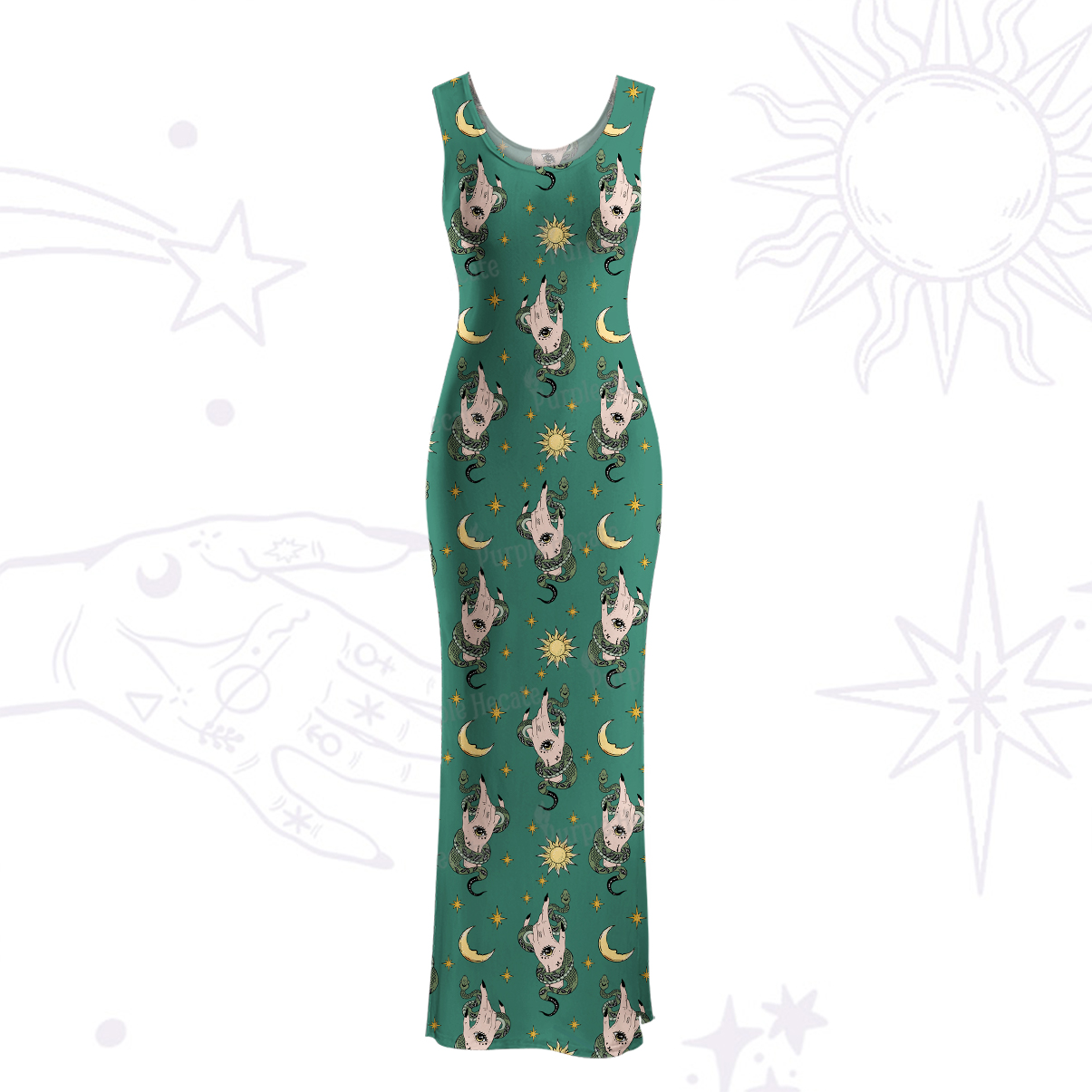 Purplehecate Reach For The Moon Tank Beachwear Dress