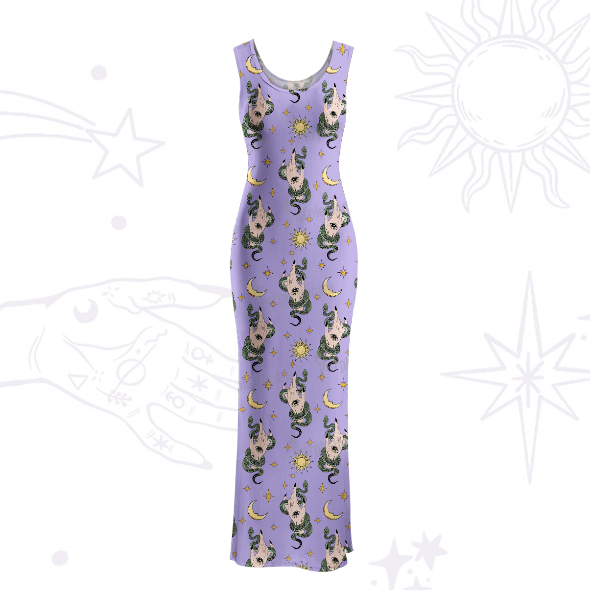 Purplehecate Reach For The Moon Tank Beachwear Dress