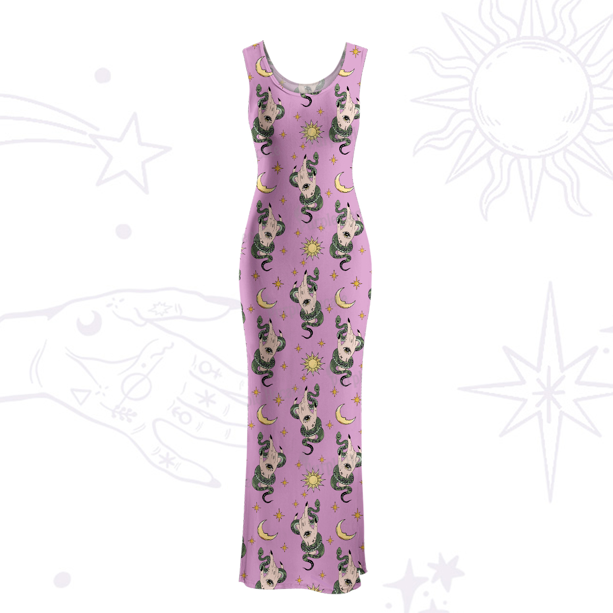 Purplehecate Reach For The Moon Tank Beachwear Dress