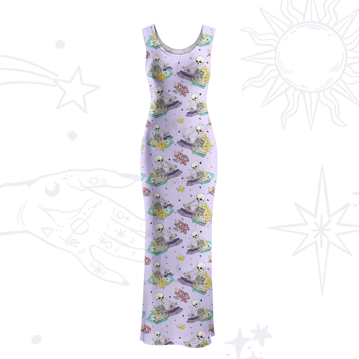 Purplehecate Book Lover Maxi Tank Beachwear Dress