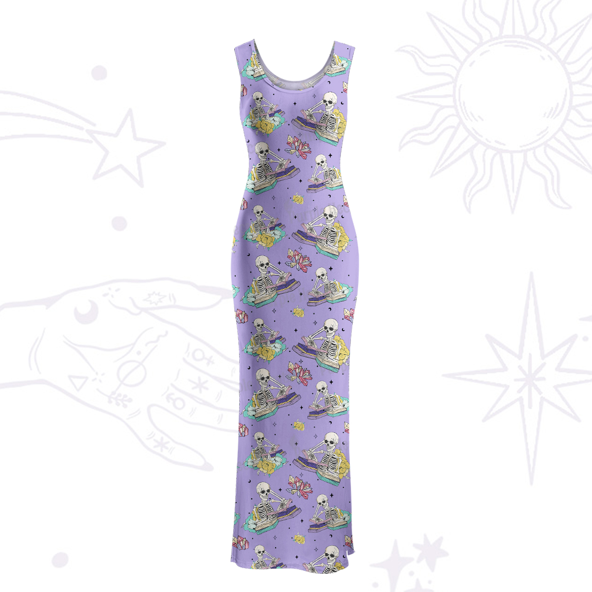 Purplehecate Book Lover Maxi Tank Beachwear Dress