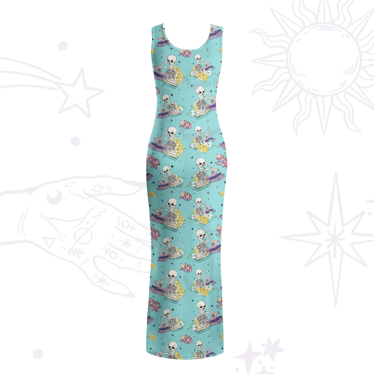 Purplehecate Book Lover Maxi Tank Beachwear Dress