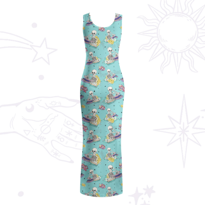 Purplehecate Book Lover Maxi Tank Beachwear Dress