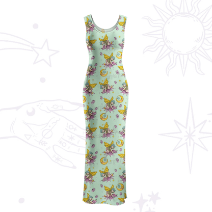 Purplehecate Stay Curious Maxi Tank Beachwear Dress