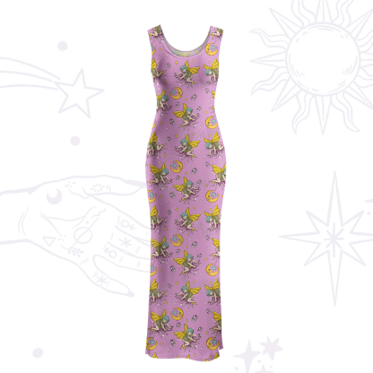 Purplehecate Stay Curious Maxi Tank Beachwear Dress