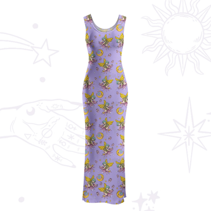 Purplehecate Stay Curious Maxi Tank Beachwear Dress