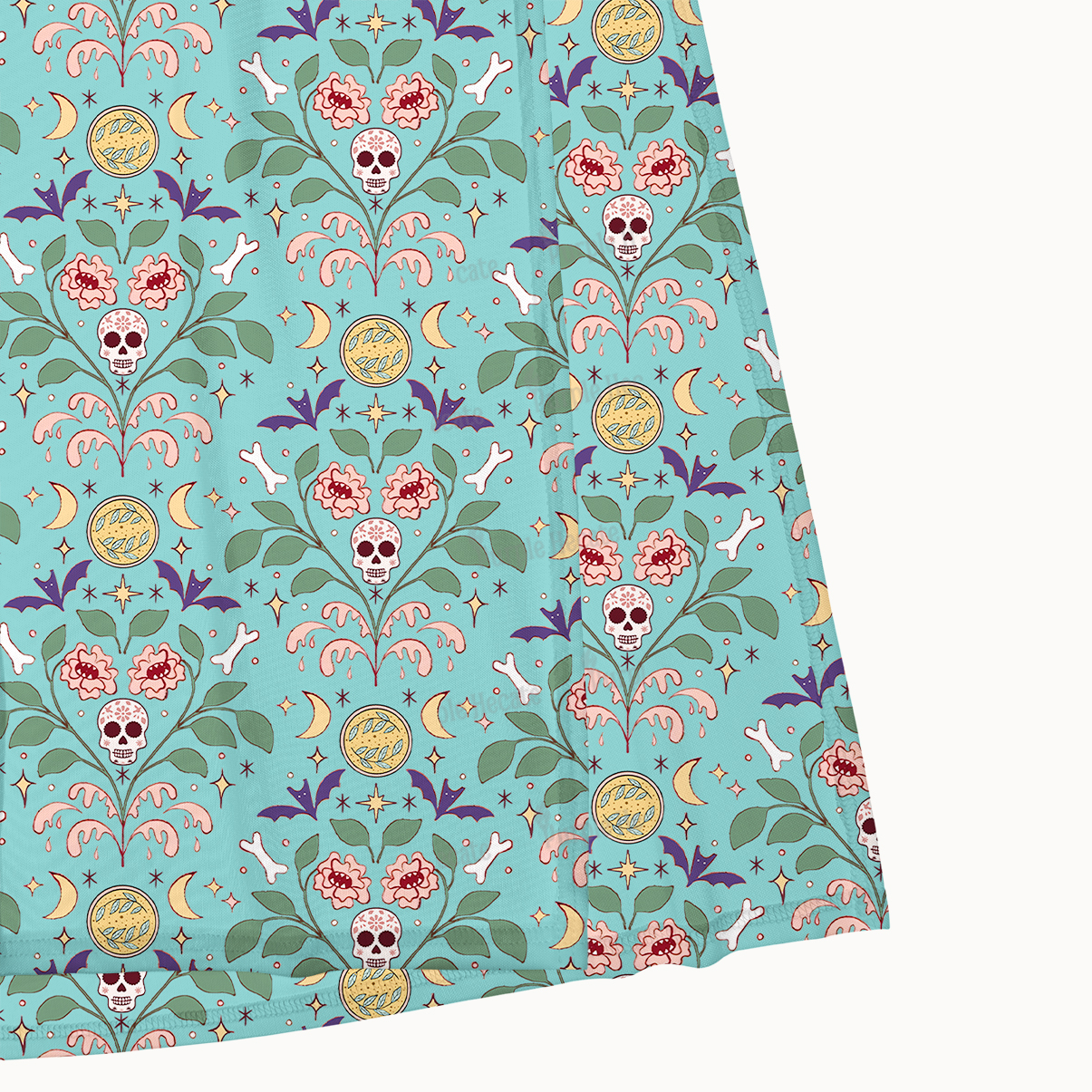 Purplehecate Gothic Floral Skeleton Maxi Tank Beachwear Dress