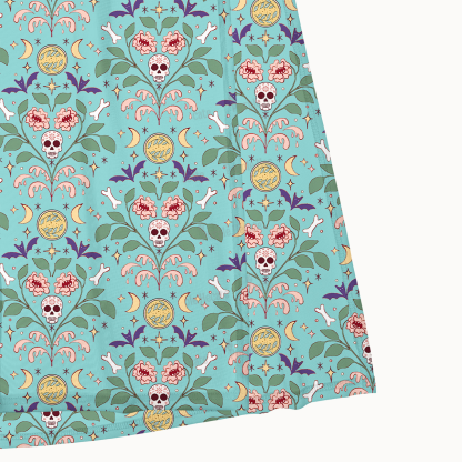 Purplehecate Gothic Floral Skeleton Maxi Tank Beachwear Dress