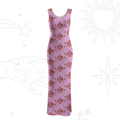Purplehecate Mystic Eye Maxi Tank Beachwear Dress