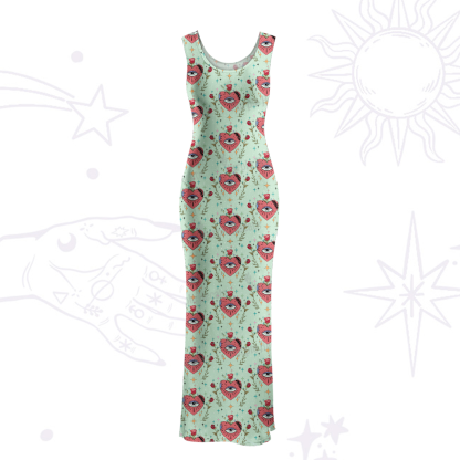 Purplehecate Mystic Eye Maxi Tank Beachwear Dress