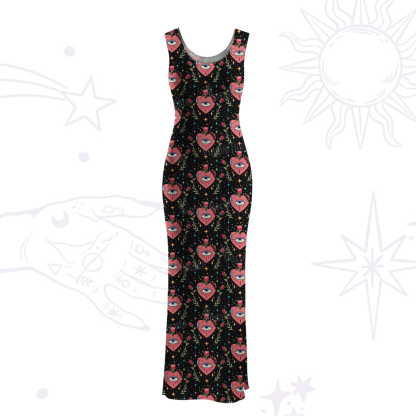 Purplehecate Mystic Eye Maxi Tank Beachwear Dress